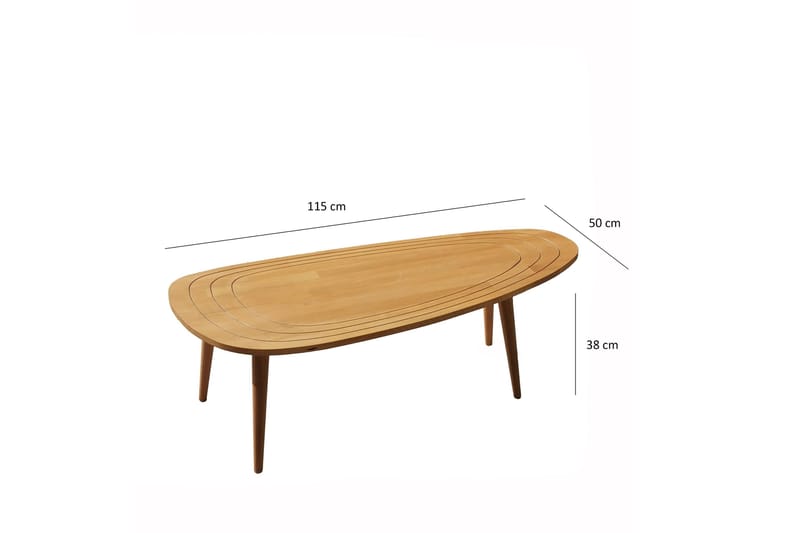 Sofabord Gozoa 115 cm - Teak - Møbler - Bord - Sofabord & salongbord