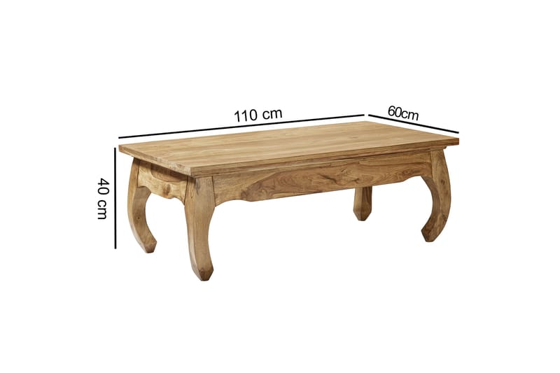 Sofabord Knottnerus 110 cm - Akacia - Møbler - Bord - Sofabord & salongbord