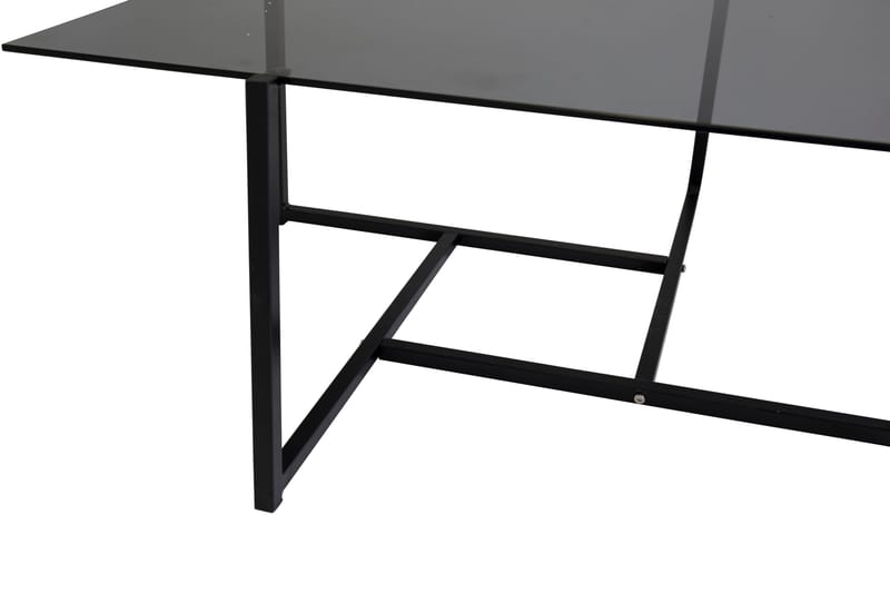 Sofabord Lambros 80 cm Rökigt Glass - Svart/Grå - Møbler - Bord - Sofabord & salongbord