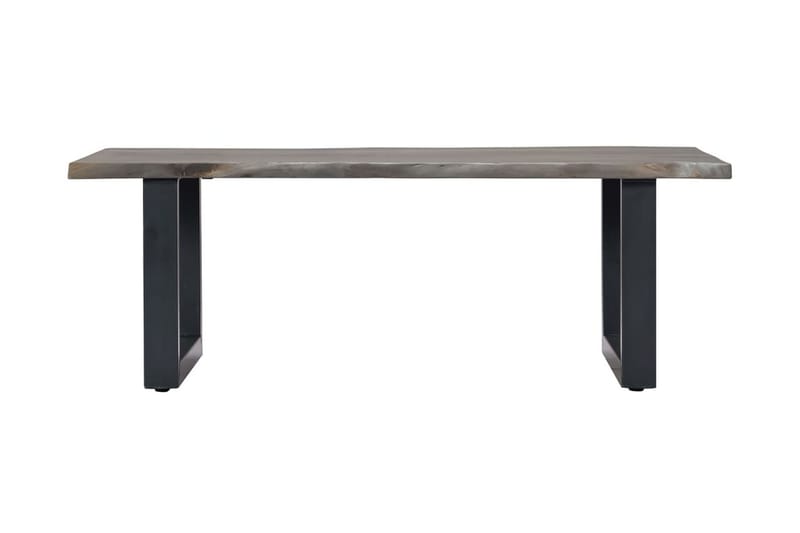 Sofabord med livlige kanter grå 115x60x40 cm heltre akasie - Grå - Sofabord & salongbord