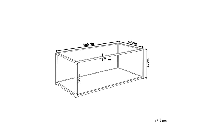 Sofabord Medora 100 cm med Oppbevaringshylle - Svart - Møbler - Bord - Sofabord & salongbord