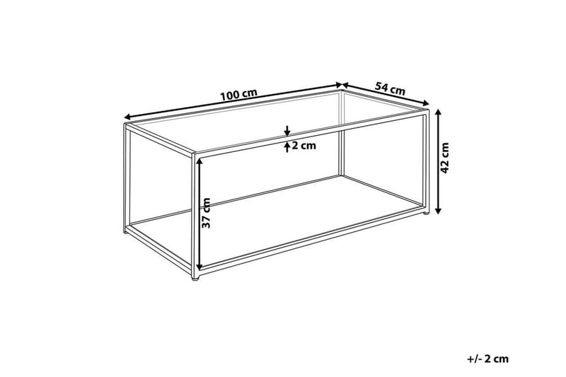 Sofabord Medora 100 cm med Oppbevaringshylle - Svart - Møbler - Bord - Sofabord & salongbord