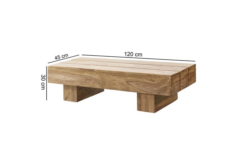 Sofabord Raez 120 cm - Brun - Møbler - Bord - Sofabord & salongbord