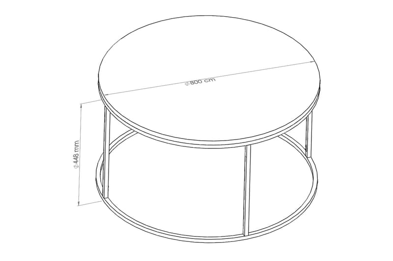 Sofabord Startis 60 cm - Svart - Møbler - Bord - Sofabord & salongbord