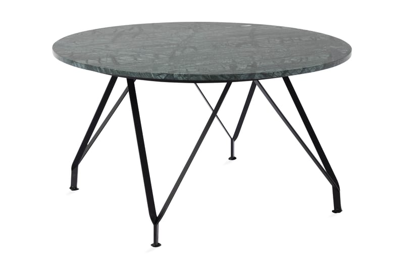 Sofabord Titania 80 cm Rundt Marmor - Grønn/Svart - Møbler - Bord - Marmorbord