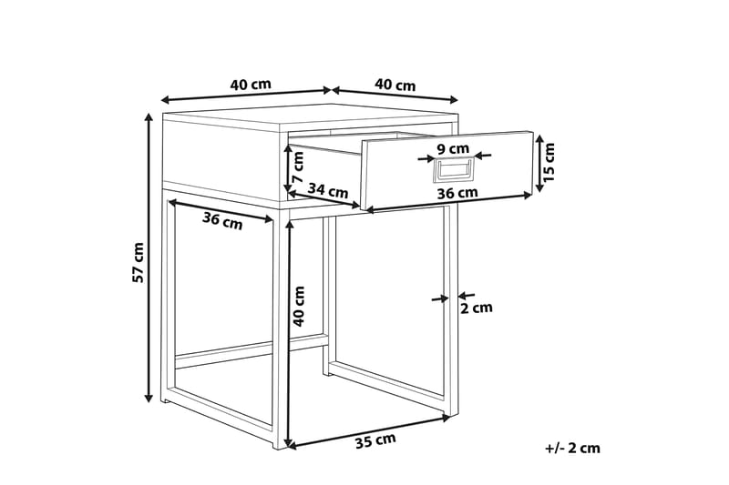 Sofabord Pinellas 40 cm - Svart - Sofabord & salongbord