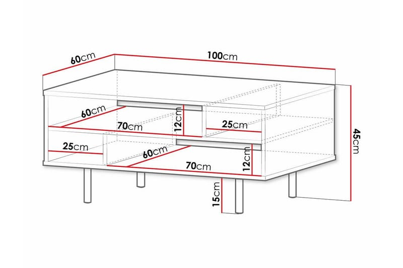 Soffbord Staffin 60 cm - Cashmere - Møbler - Bord - Sofabord & salongbord