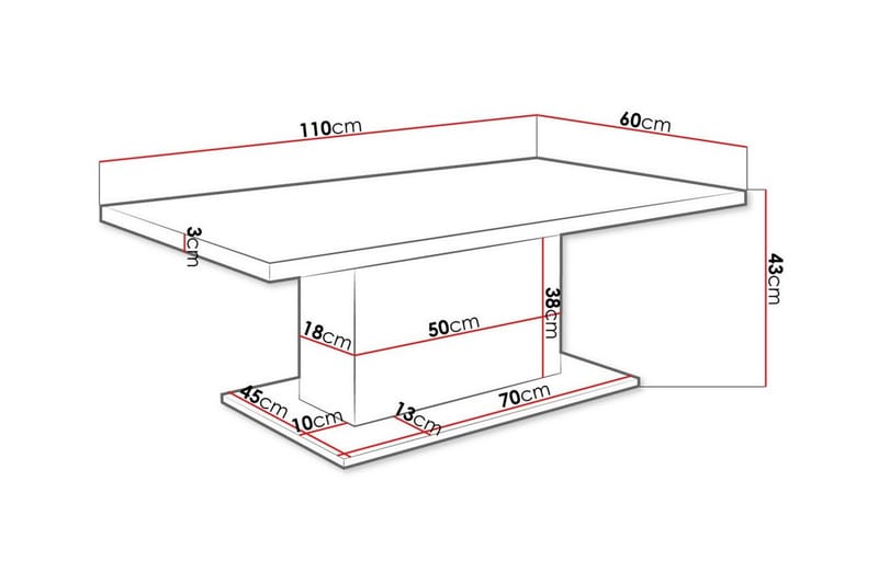 Soffbord Tallow 60 cm - Brun - Møbler - Bord - Sofabord & salongbord