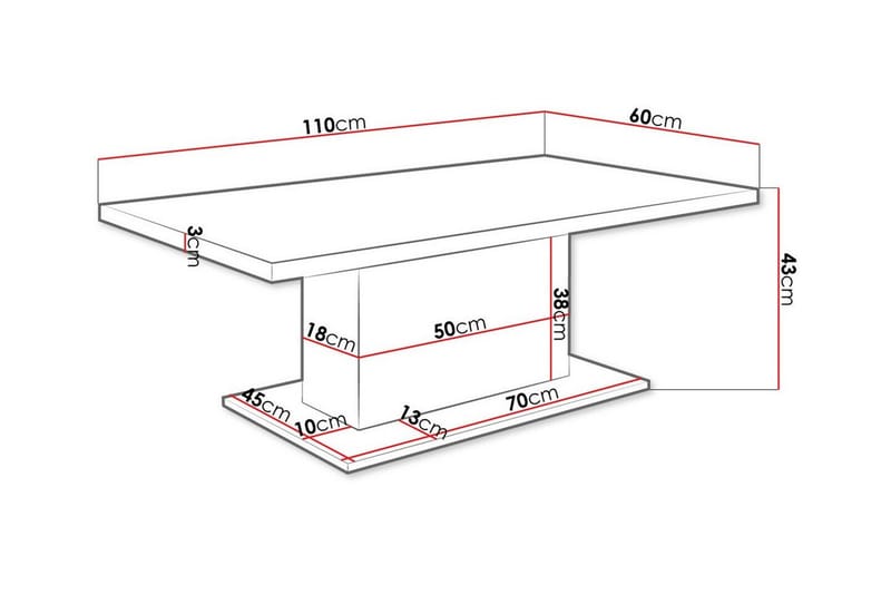 Soffbord Tallow 60 cm - Brun - Møbler - Bord - Sofabord & salongbord