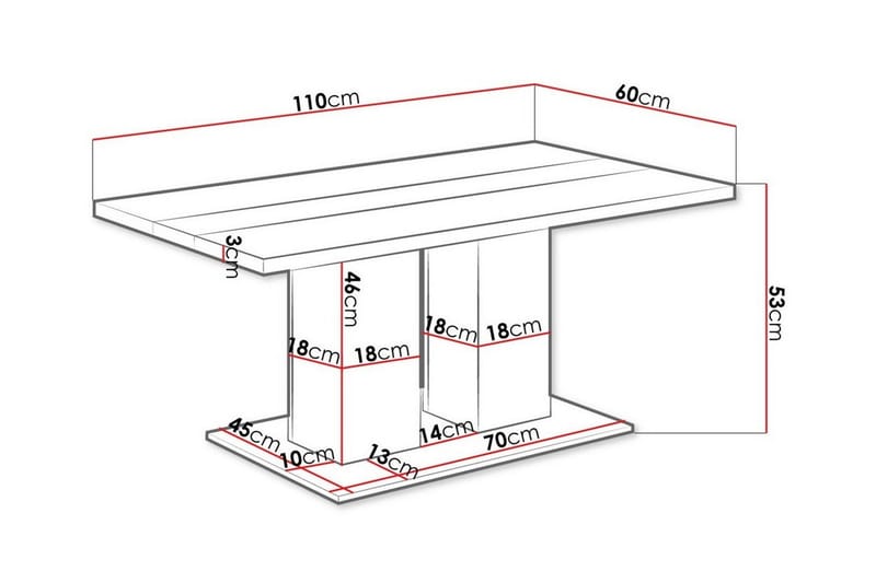 Soffbord Tallow 60 cm - Hvid - Møbler - Bord - Sofabord & salongbord