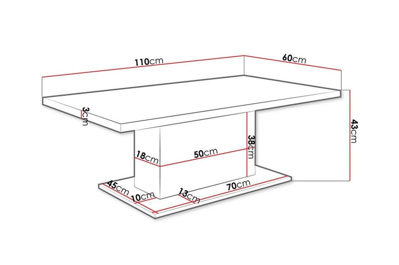 Soffbord Tallow 60 cm - Hvid - Møbler - Bord - Sofabord & salongbord