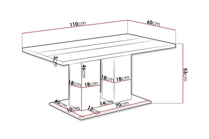 Soffbord Tallow 60 cm - Svart - Møbler - Bord - Sofabord & salongbord