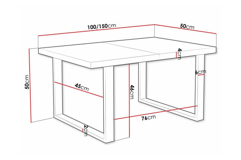 Soffbord Wardner 50 cm - Hvid - Møbler - Bord - Sofabord & salongbord