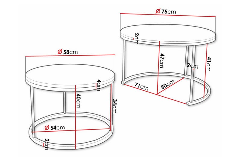 Soffbord Wardner - Svart - Møbler - Bord - Sofabord & salongbord