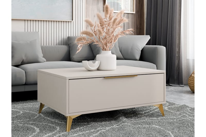 Sofabord Vemdalen 104 cm - Sand beige - Møbler - Bord - Sofabord & salongbord