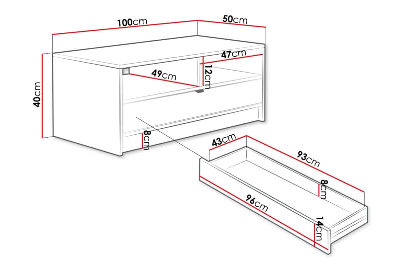 Soffbord Kintore 50 cm - Beige - Møbler - Bord - Sofabord & salongbord