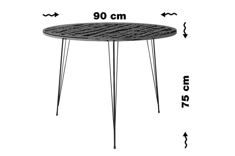 Bord Odet 90 cm - Eik - Møbler - Bord - Spisebord & kjøkkenbord