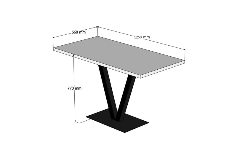 Spisebord Apalachicola 125 cm - Valnøtt/Svart - Møbler - Bord - Spisebord & kjøkkenbord