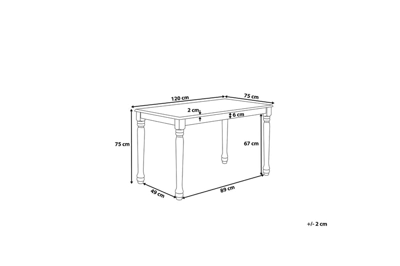 Spisebord Cary 120 cm - Hvit - Møbler - Bord - Spisebord & kjøkkenbord