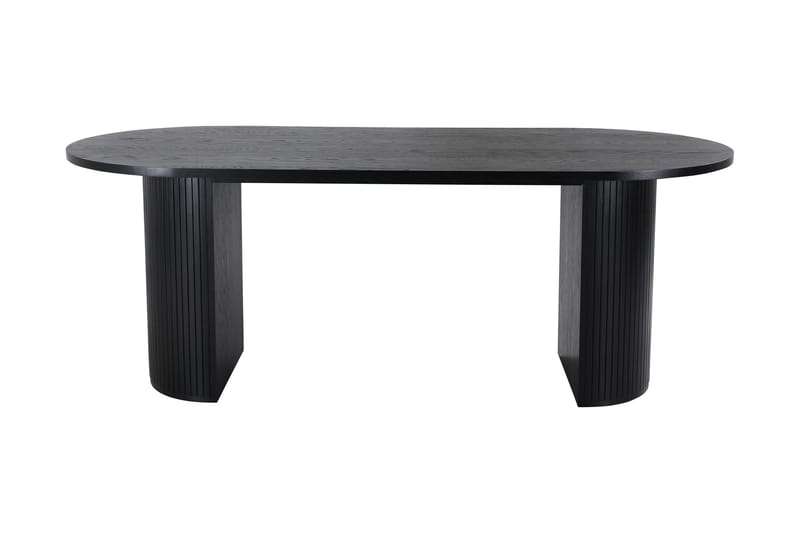 Spisebord Cinaba 200 cm Ovalt - Svart - Marmorbord - Spisebord & kjøkkenbord - Sammenleggbart bord