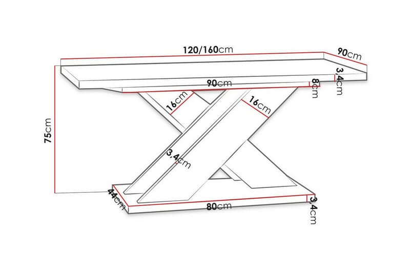 Spisebord Denogal 90 cm - Hvid - Møbler - Bord - Spisebord & kjøkkenbord