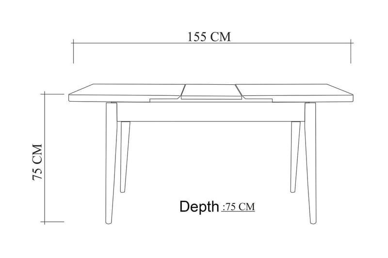 Spisebord Duigen 120x75x120 cm - Grønn - Møbler - Bord - Spisebord & kjøkkenbord