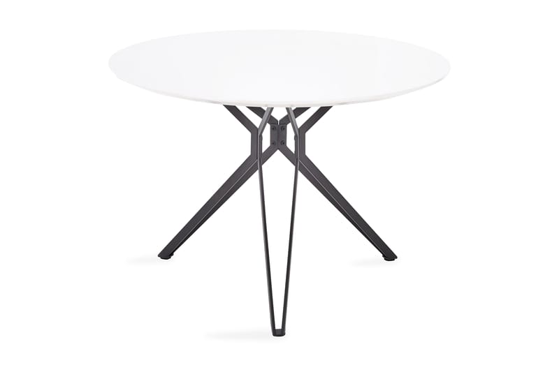 Spisebord Elling 120 cm - Hvit|Svart - Sammenleggbart bord - Marmorbord - Spisebord & kjøkkenbord