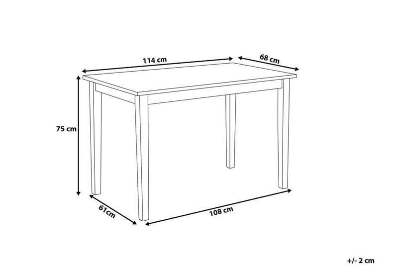 Spisebord Georgia 115 cm - Hvit - Møbler - Bord - Spisebord & kjøkkenbord