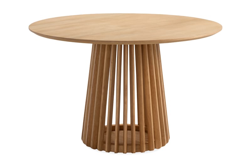 Spisebord Gontas 120 cm Rundt - Natur - Sammenleggbart bord - Marmorbord - Spisebord & kjøkkenbord