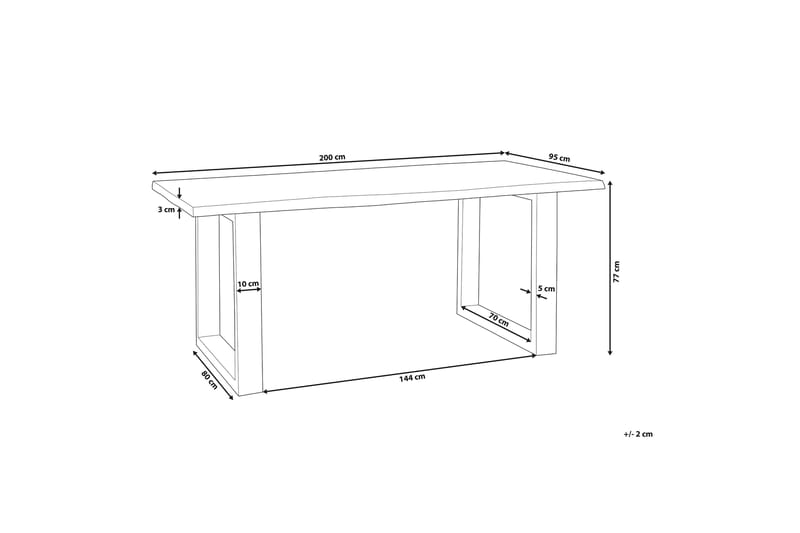 Spisebord Heby 200 cm - Brun - Møbler - Bord - Spisebord & kjøkkenbord