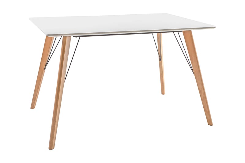 Spisebord HELENA HVIT 120x80xH75cm - Sammenleggbart bord - Marmorbord - Spisebord & kjøkkenbord