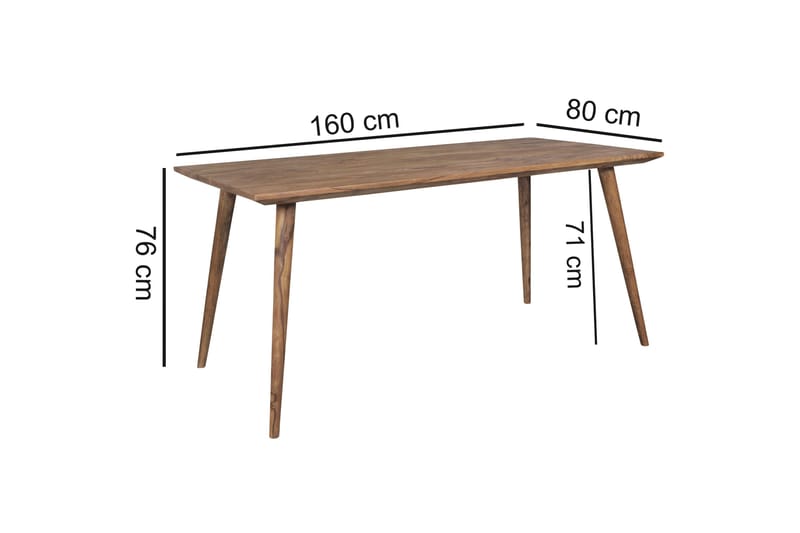 Spisebord Hongsermeier 160 cm - Brun - Møbler - Bord - Spisebord & kjøkkenbord