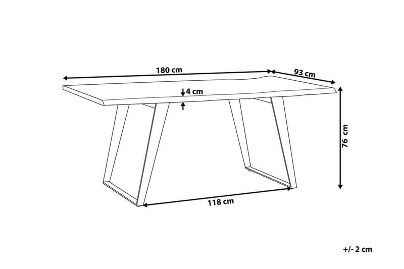 Spisebord Jaipur 180 cm - Tre | Natur - Møbler - Bord - Spisebord & kjøkkenbord