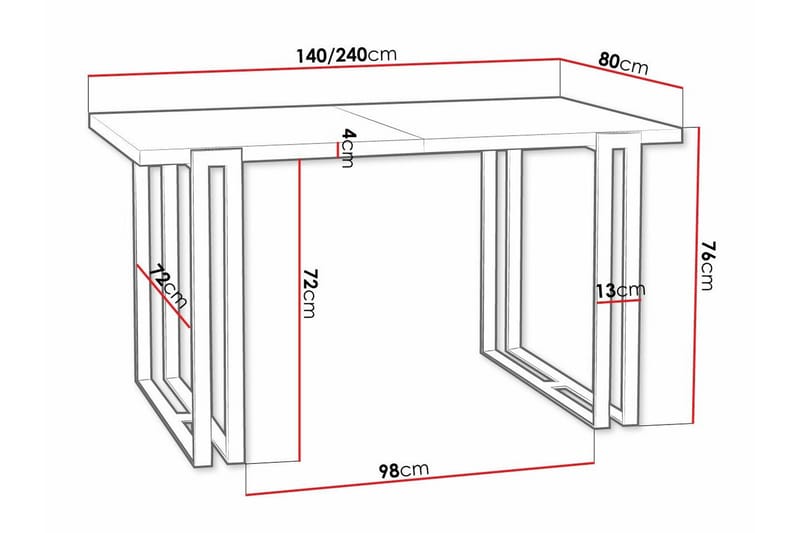 Spisebord Kintore 80 cm - Svart - Møbler - Bord - Spisebord & kjøkkenbord