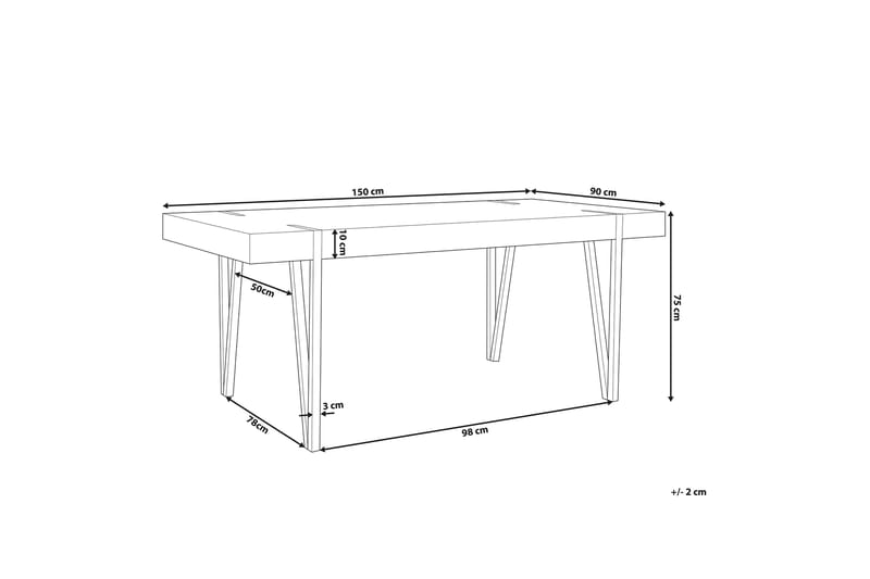 Spisebord Longville 150x90 cm - Brun - Møbler - Bord - Spisebord & kjøkkenbord