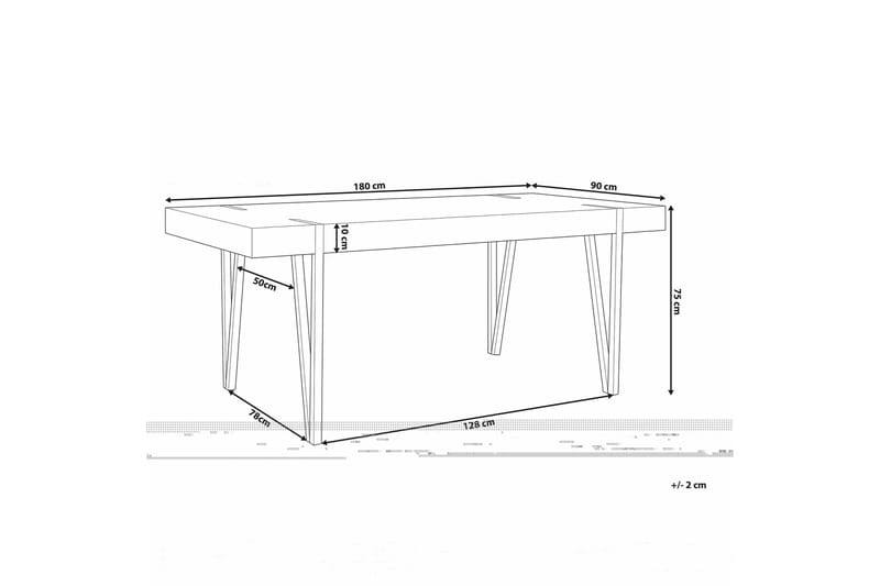 Spisebord Longville 180x90 cm - Tre/natur - Møbler - Bord - Spisebord & kjøkkenbord