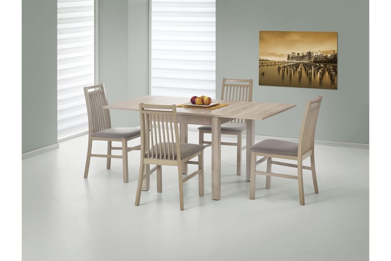 Spisebord Melida Forlengningsbart  80 cm - Eik - Sammenleggbart bord - Marmorbord - Spisebord & kjøkkenbord