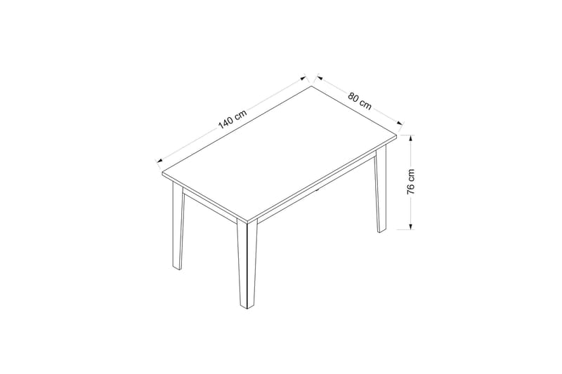 Spisebord Raden 140 cm - Brun - Møbler - Bord - Spisebord & kjøkkenbord