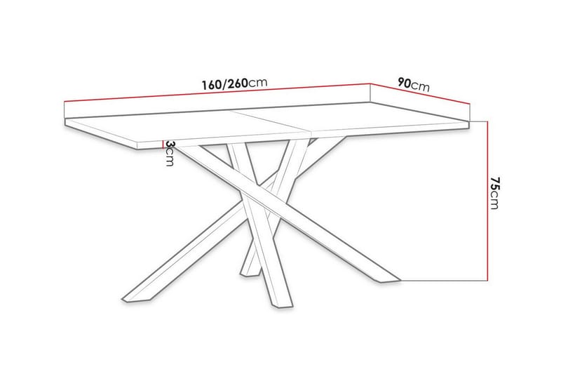 Spisebord Rosehall 90 cm - Svart - Møbler - Bord - Spisebord & kjøkkenbord