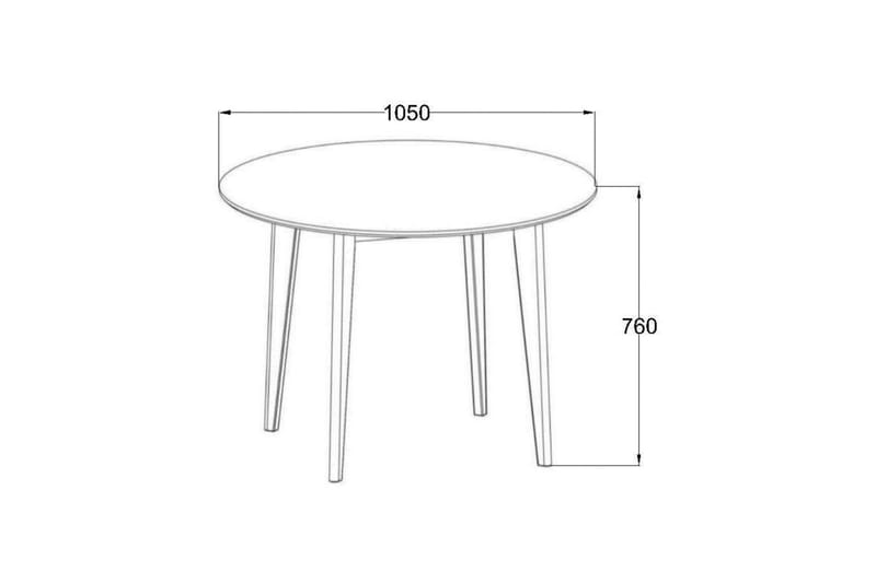 Spisebord Roxby 105 cm Eik - Møbler - Bord - Spisebord & kjøkkenbord