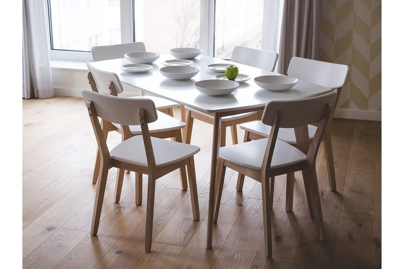 Spisebord Santos 150 cm - Hvit - Spisebord & kjøkkenbord