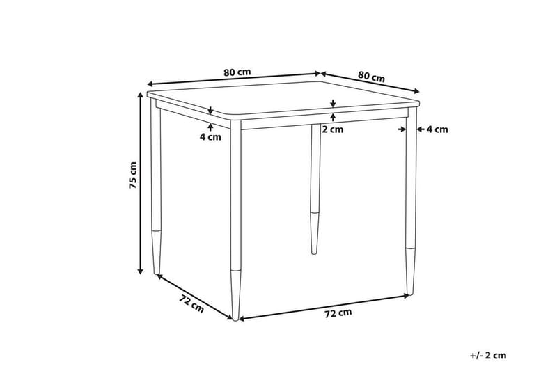 Spisebord Shamley 80 cm - Svart / Gull - Møbler - Bord - Spisebord & kjøkkenbord