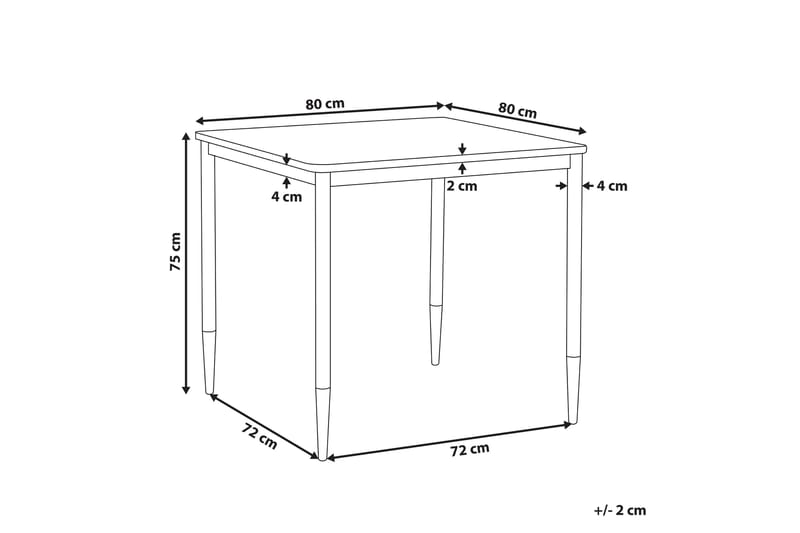 Spisebord Shamley 80 cm - Svart / Gull - Møbler - Bord - Spisebord & kjøkkenbord