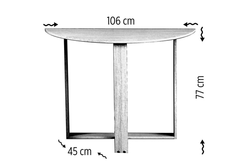 Spisebord Skoglund Halvmåne - Brun - Møbler - Bord - Spisebord & kjøkkenbord