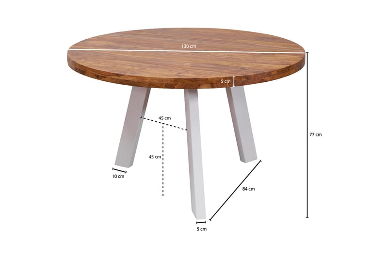 Spisebord Tabrea 130 cm - Brun - Møbler - Bord - Spisebord & kjøkkenbord