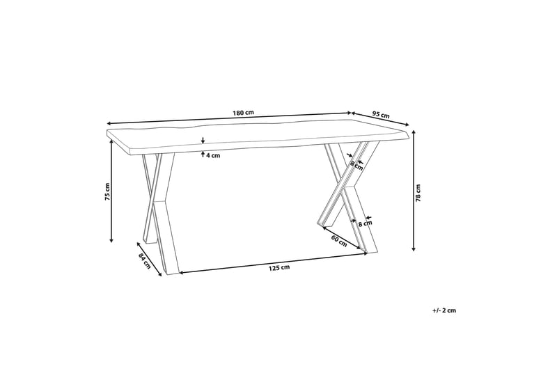 Spisebord Yoon 180x95 cm - Brun - Møbler - Bord - Spisebord & kjøkkenbord