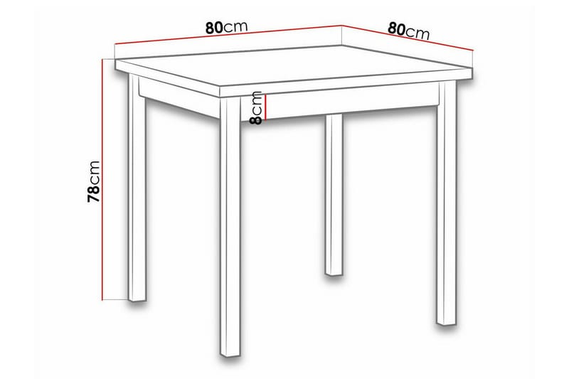 Spisebord Patrickswell 80 cm - Brun - Møbler - Bord - Spisebord & kjøkkenbord