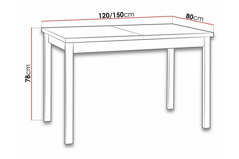 Spisebord Patrickswell 80 cm - Hvid - Møbler - Bord - Spisebord & kjøkkenbord