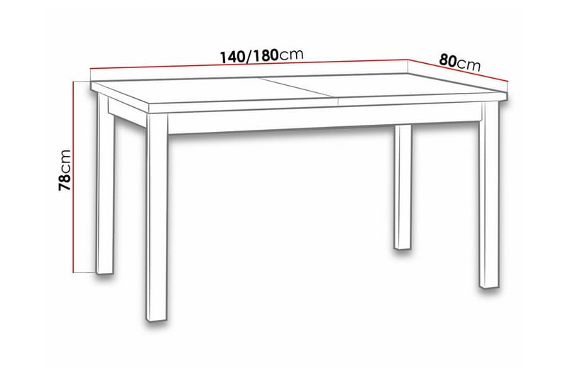 Spisebord Patrickswell 80 cm - Hvid - Møbler - Bord - Spisebord & kjøkkenbord