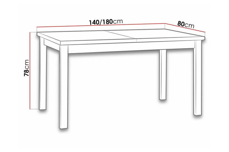 Spisebord Patrickswell 80 cm - Svart - Møbler - Bord - Spisebord & kjøkkenbord